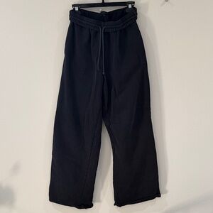 SKIMS Black Wide-Leg Drawstring Sweatpants